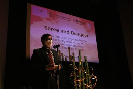 'Saree and Bouquet', celebrating confluence of the tradition of Saree and Ikebana- a fashion show