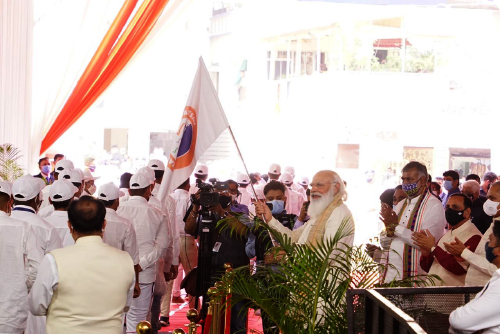 Flagging off Group of Padyatris